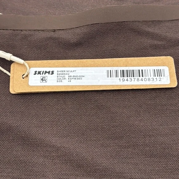 Skims Sheer Sculpt Bandeau Size 4X - Picture 12 of 15